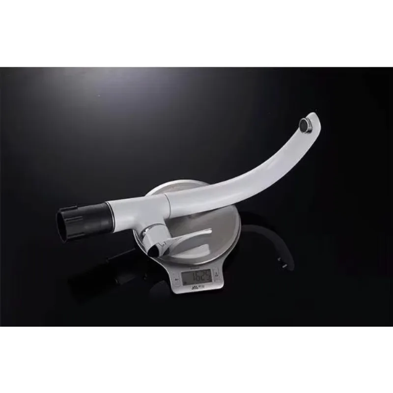 صنبور مطبخ احترافي ذو لمسة نهائية بيضاء من الدرجة التجارية شديدة التحمل من النحاس #3