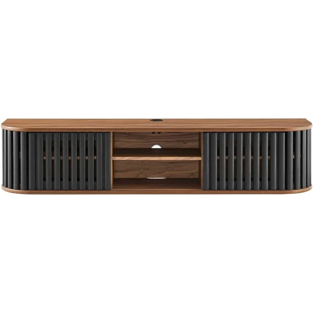 Modern Wall TV Stand, Walls Mounted Wood TVs Stands For TVs Up To 70