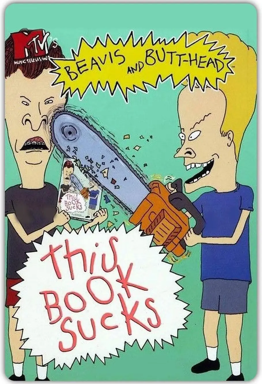 LTIZ Beavis Butthead Science Fiction Metal Plaque Poster Science Fiction TV Series Retro Metal Tin Sign Wall Decor Gift For Bath