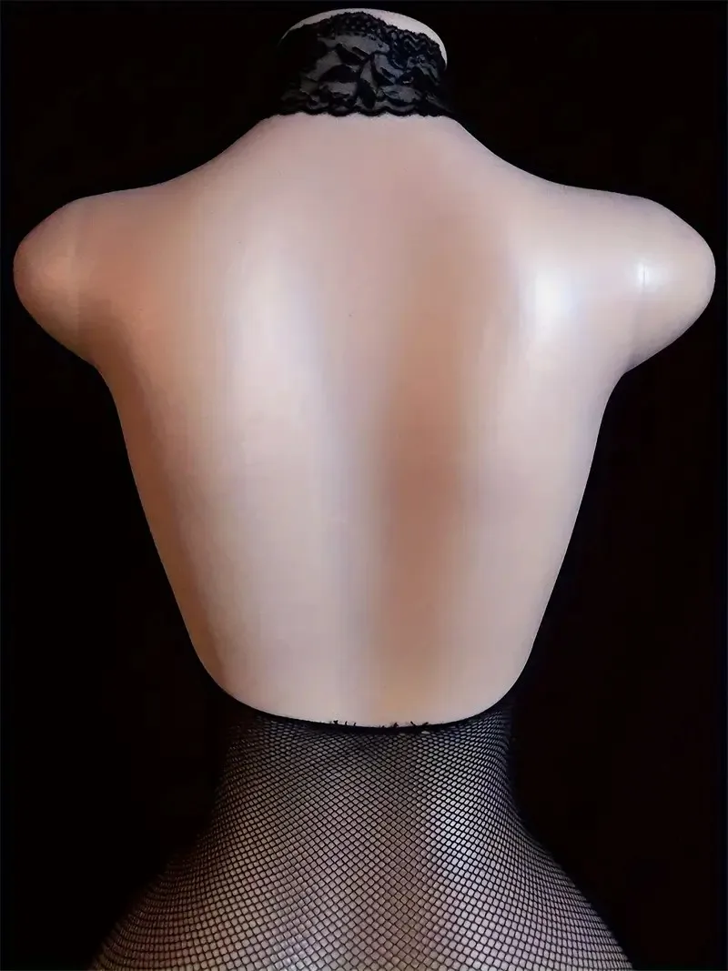 Sexy Crotchless Full Bodystockings Porno Underwear Women Mesh Hollow Out Open Bra Teddy Baby Doll Dress Y2k Erotic Lingerie Set view 6