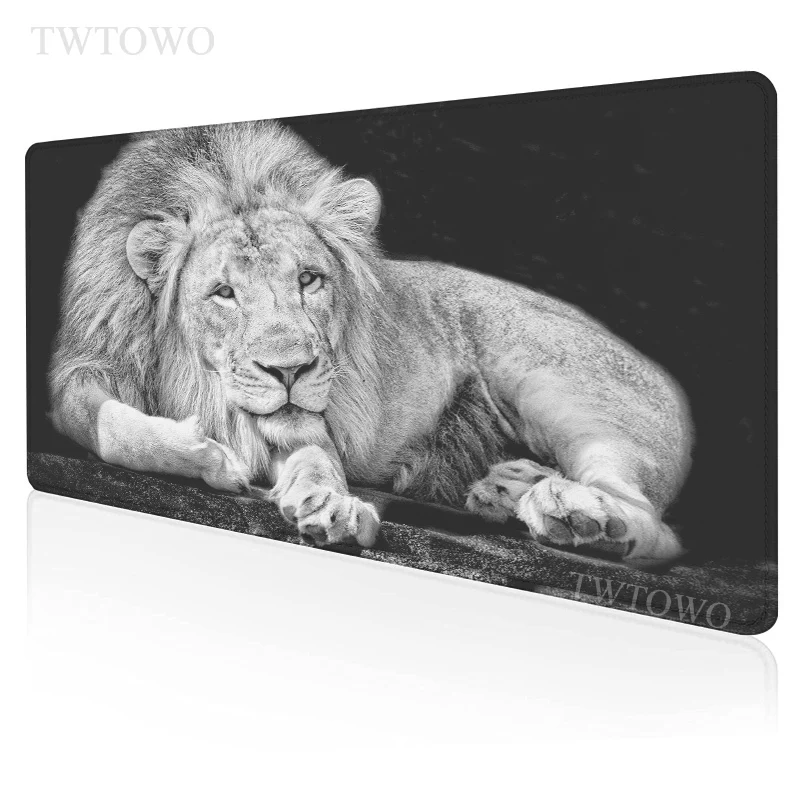 

Black And White Lion Mousepad Computer New XXL Mouse Mat keyboard pad Natural Rubber Anti-slip Gamer Carpet Table Mat Mouse Mat