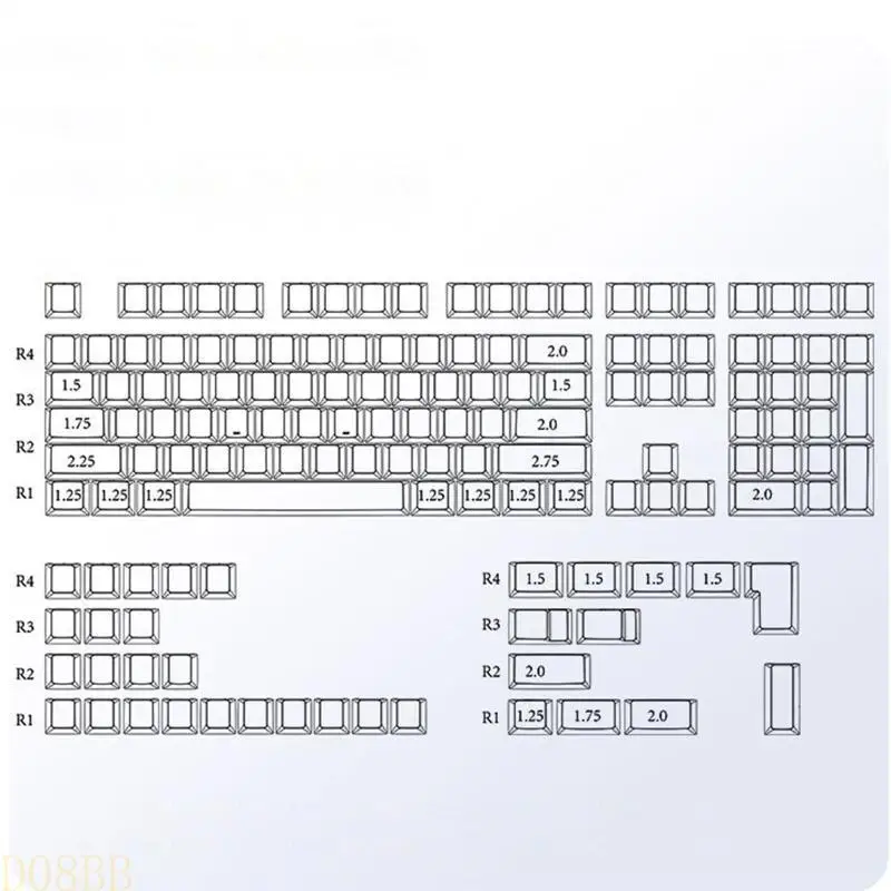 

D08B 130 for Key Cherry Profile Keycap GMK PBT DYE-SUB Electronic Game Mechanical Key