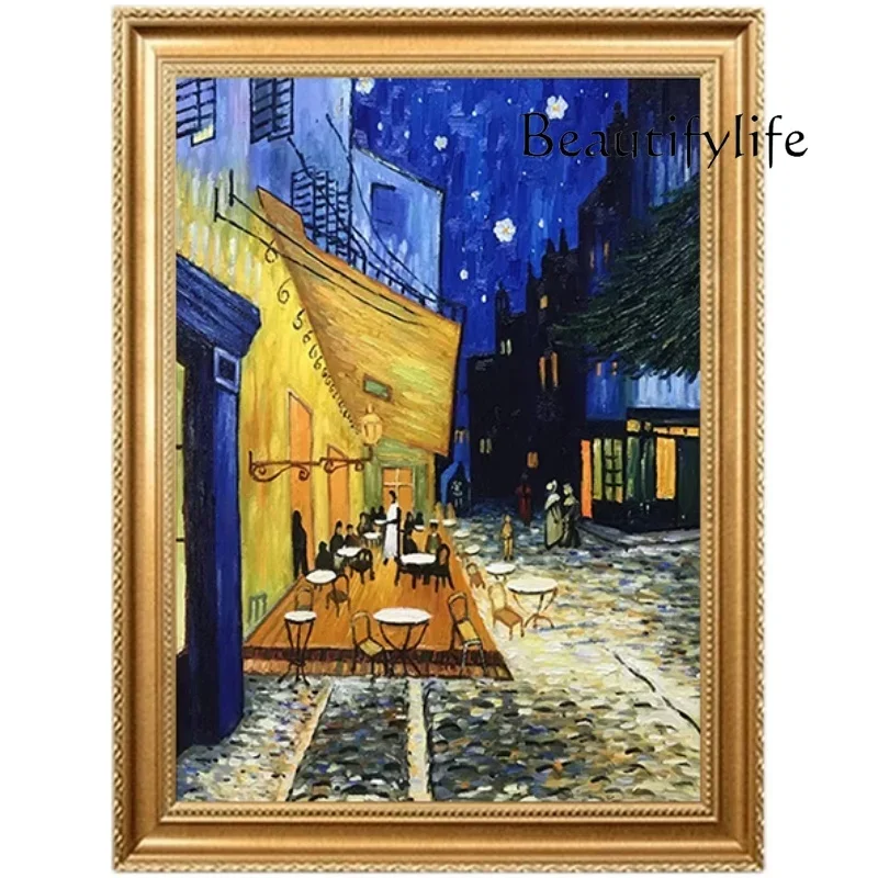 

Handmade oil painting entrance decoration vertical version living room aisle corridor dining room hanging painting