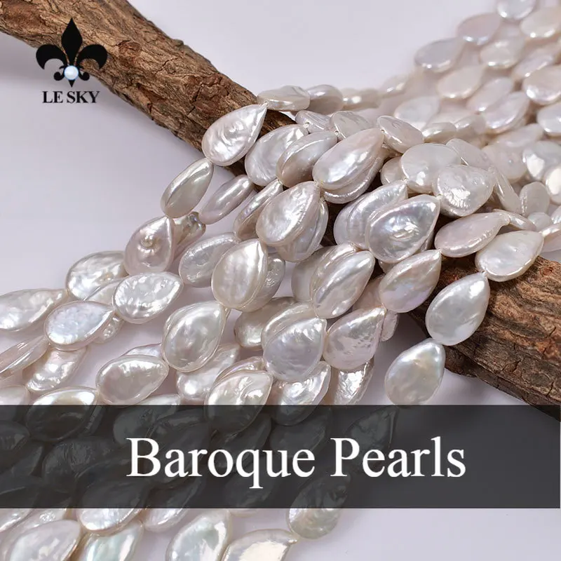 

Natural Freshwater Baroque Pearls Bead Melon Seeds Shape 100% Pearl Loose Beaded for Making DIY Jewelry Necklace Bracelet 9-14mm