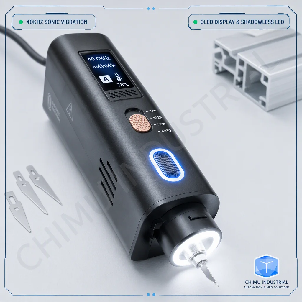 【CHIMU INDUSTRIAL】40kHz Handheld Ultrasonic Cutter OLED Display Portable Craft Knife for Plastic Resin PCB 3D Print Model
