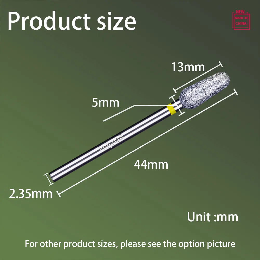 1個 高品質 ダイヤモンドネイルドリルビット 電動フライス カッター マニキュア用 バリ キューティクル 角質除去 マニキュアドリルツール