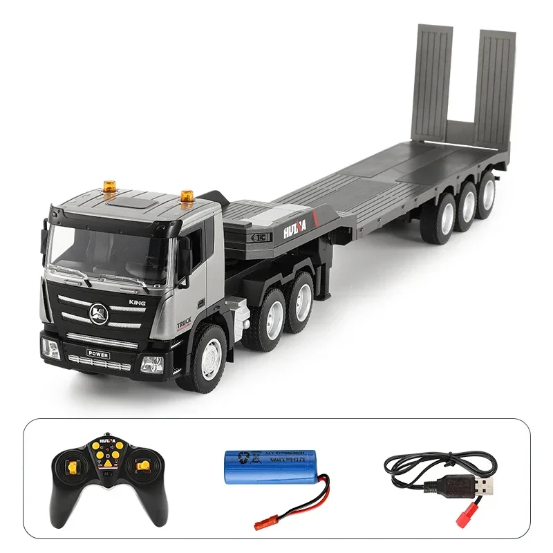 HUINA 1318 RC Car 1/24 Platform Trailer 9CH 2.4G Remote Control Truck Tractor Radio Control Flatbed Tractor Toys for Children