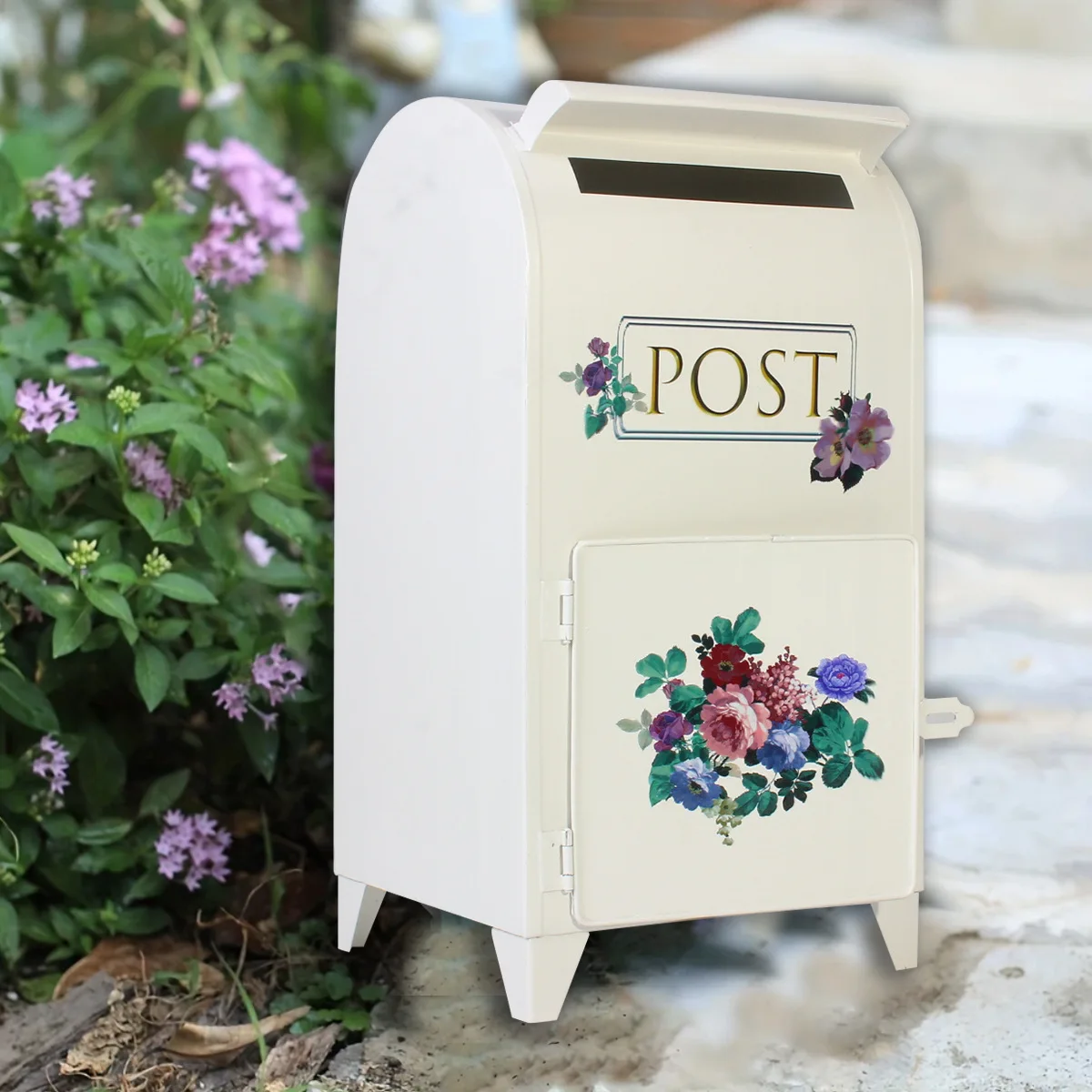 European wrought iron mailbox industrial style handmade retro decoration mailbox metal wall hanging storage box