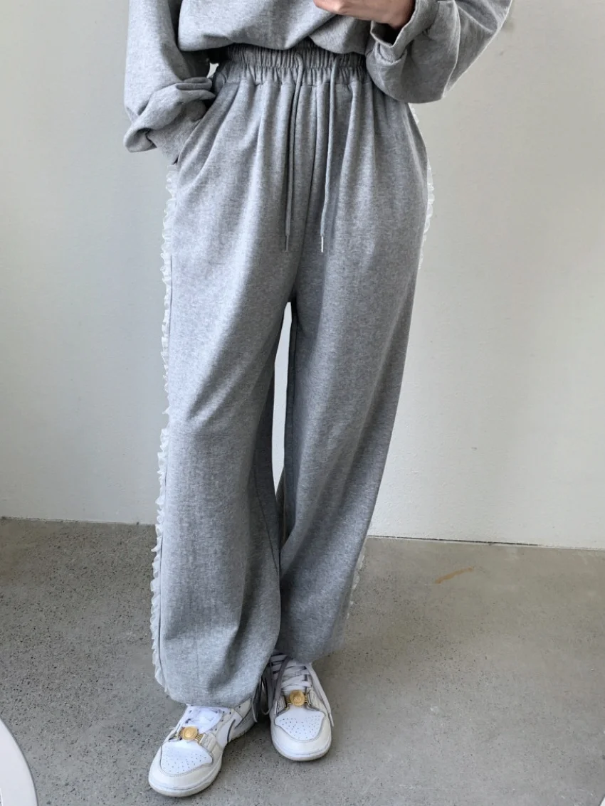 Alien Kitty New Arrival Women Pants Loose Lace Chic Sports Summer 2025 Daily High Waist Streetwear Casual All Match Dance
