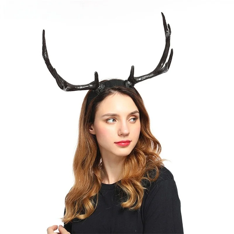 Eco-friendly Realistic Deer Antler Headband, Lightweight Holloween Hair Hoop For Cosplay Party Costume