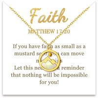Moving Mountains-Mustard Seed Faith Necklace for Women Teens Silver Gold Plated Stainless Steel Necklace Christmas Gift