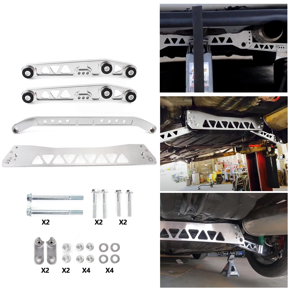 New Arrived BW Rear Lower Control Arms LCA Kit with Rear Subframe Brace with Rear Lower Tie Bar For Honda Civic 92-95 EG LAC007