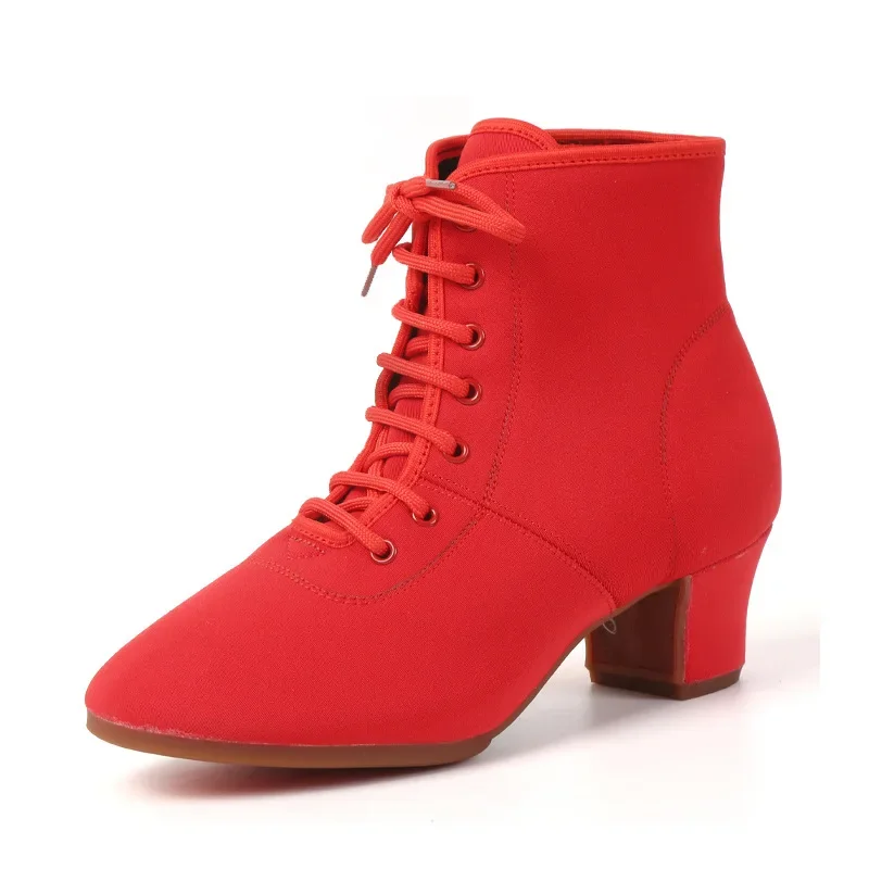 Breathable Boot New Jazz Dance Shoes Women Adult Square Dance Shoes Soft Soled Modern Dance Shoes High Top Dance Boots