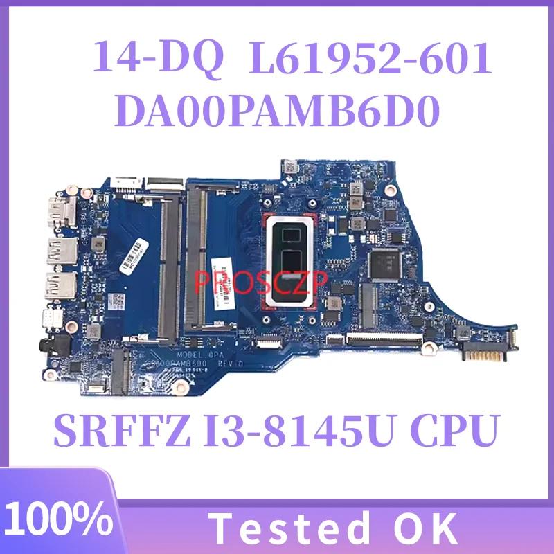 

DA00PAMB6D0 для ноутбука HP 14-DQ 0PA, материнская плата UMA Intel Core i5-8265U DDR4 L61953-001 L68621-001, материнская плата для ноутбука 14,0