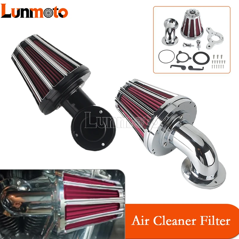 Intake Cleaner Filter 90° Forward‑Facing For 2008‑2016 Trike Touring Road‑King Softail 16‑17 Dyna FXDLS Motorcycle Engine Spare