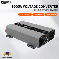 DATOUBOSS SAK-2000W Pure Sine Wave Inverter DC To AC Power Transformer USB Interface LCD Display 2000W Voltage Converter