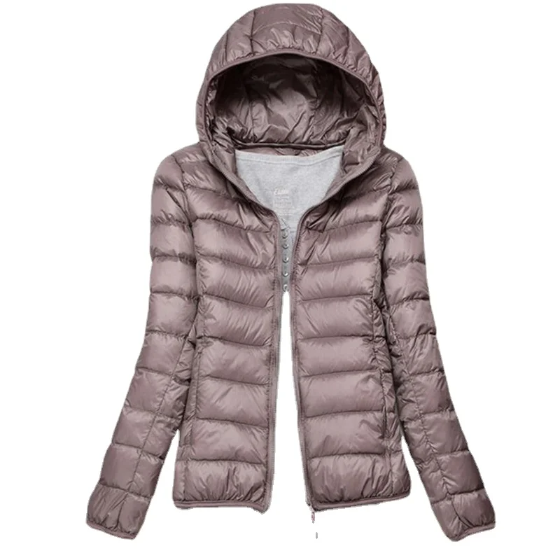 Neue Herbst Winter Frauen ultraleichte Daunen jacke weibliche tragbare Outwear 90% weiße Enten Daunen Kapuzen jacken warmen Mantel