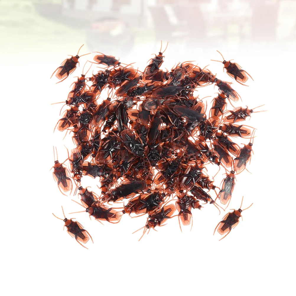 

150pcs Fake Simulation Prank Novelty Plastic Bugs Look Real for Halloween (Brown) fake prank fake look real