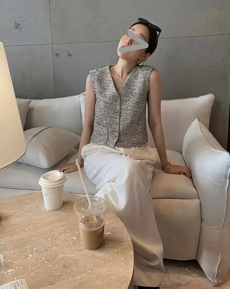 Women Vest Suits 1 Piece Short Waistcoat Formal Office Lady Business Work Wear Fashion Girl Coat