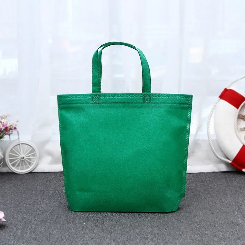 Solid Color Reusable Shopping Bags Foldable Storage Bag Handbag Women Hand Totes Fashion Shopping Organizer Shoulder Bag