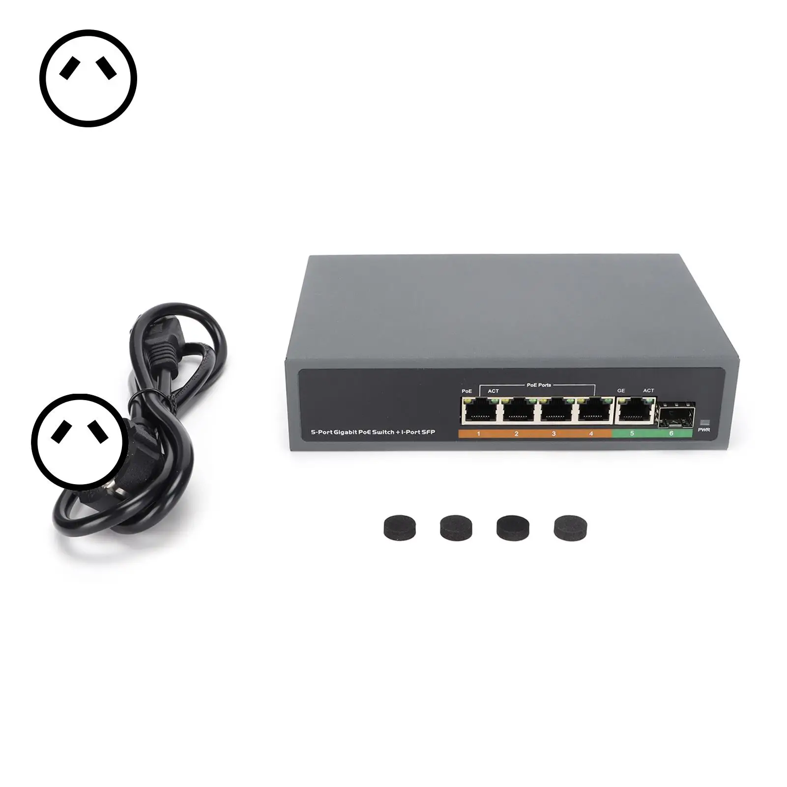 Full Gigabit 5-Port POE Switch for office & for home Networks – High-Speed Power Over Ethernet