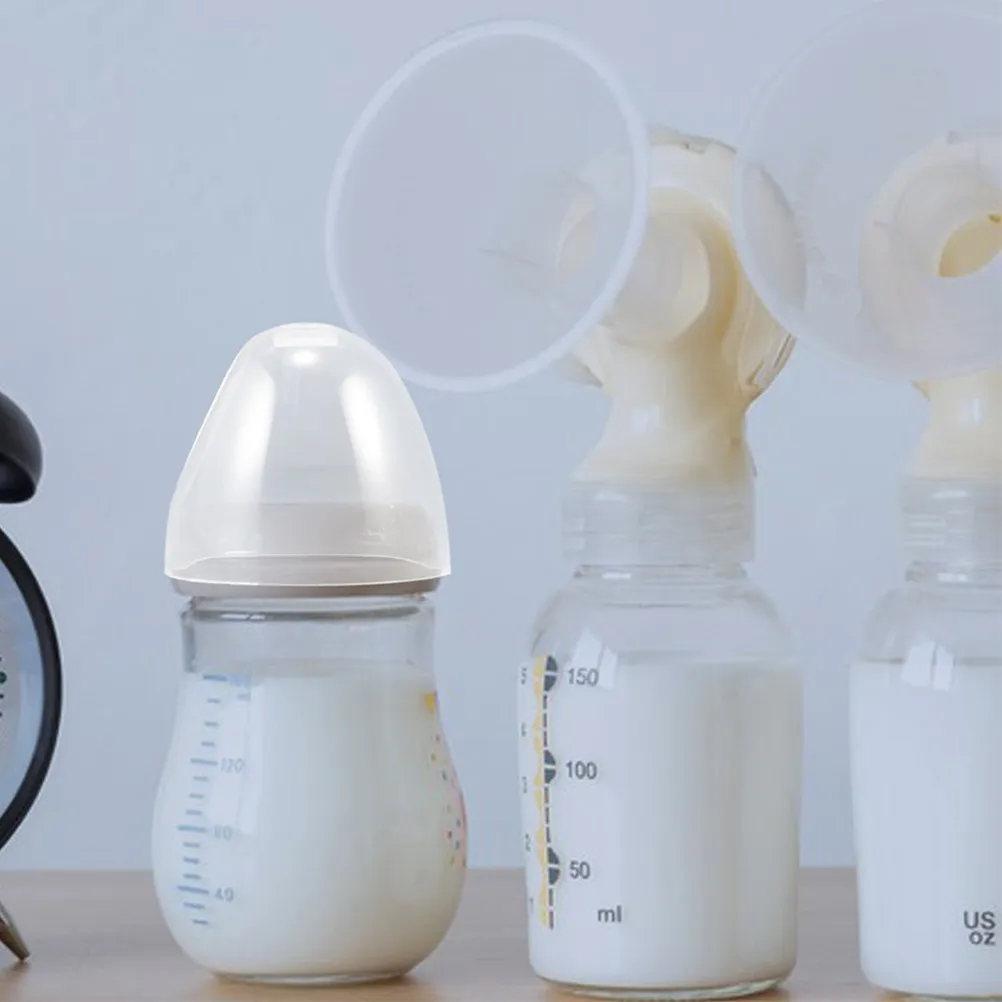 Wide Mouth Baby Bottle Caps Plastic Universal Infant Feeding Bottles Cover Dustproof Seal Nipple Screw Ring Replacement Lid