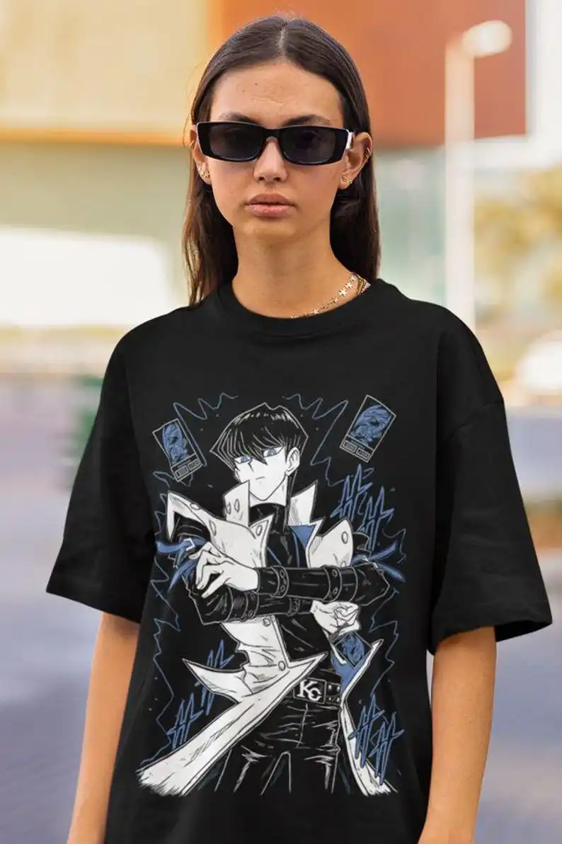 Dark Sorcerer Anime Unisex T-shirt Japanese Otaku Fashion, Arcane Magic Apparel, Vintage Anime Clothing, Japan