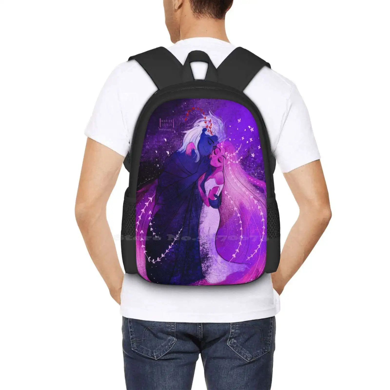 Hades & Persephone Lore Olympus Bolsa De Escola, Mochila De Grande Capacidade, Laptop Bag, Fan Art