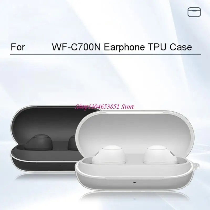 Compatible for  WF-C700N Shockproof Wireless Headphone Sleeve Impact-resistant Housing Anti Dust Washable Soft Cover