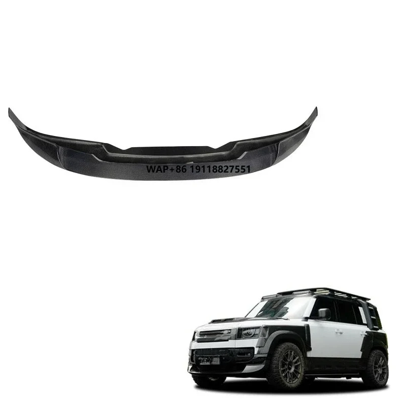 

Langyu Car Exterior Body Parts Front Bumper Lip Dry Carbon Fiber KN Style Front Splitter for Defender Front Lip
