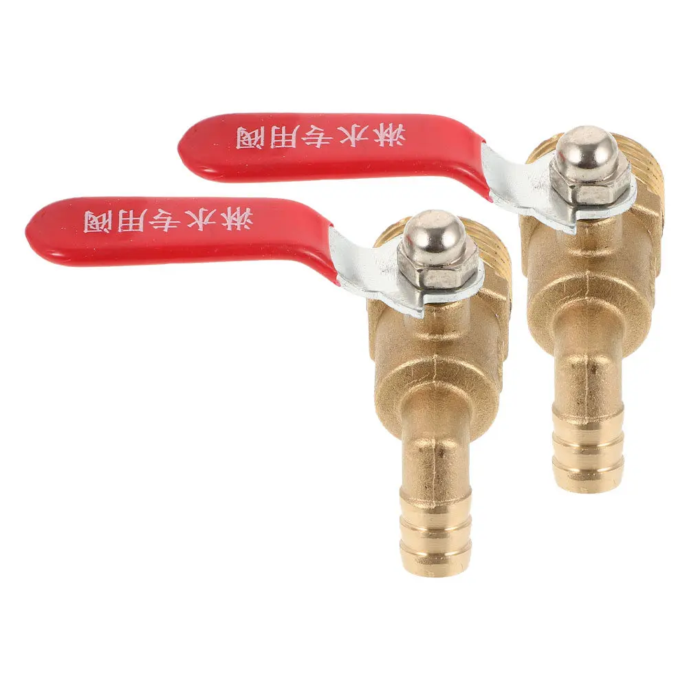 Air Compressor Shut Off Valve 2 Pieces Brass Ball Drain Valve for Refrigeration and Chemical Systems