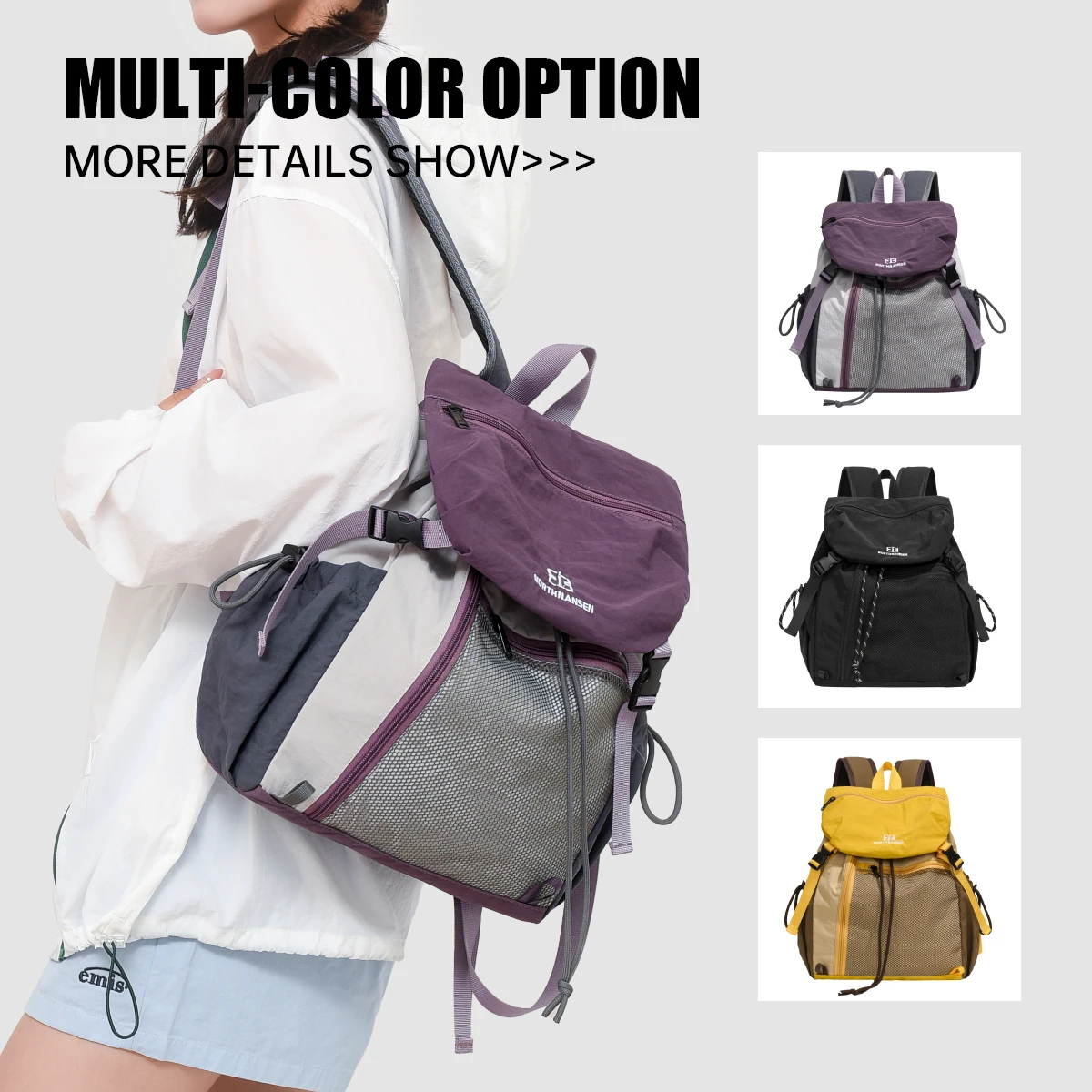 Small Outdoor Backpack for Women, Lightweight, Ultra-Lightweight, Waterproof Hiking and Mountaineering Backpack, College Student Bag, High School Student, Junior High School Student