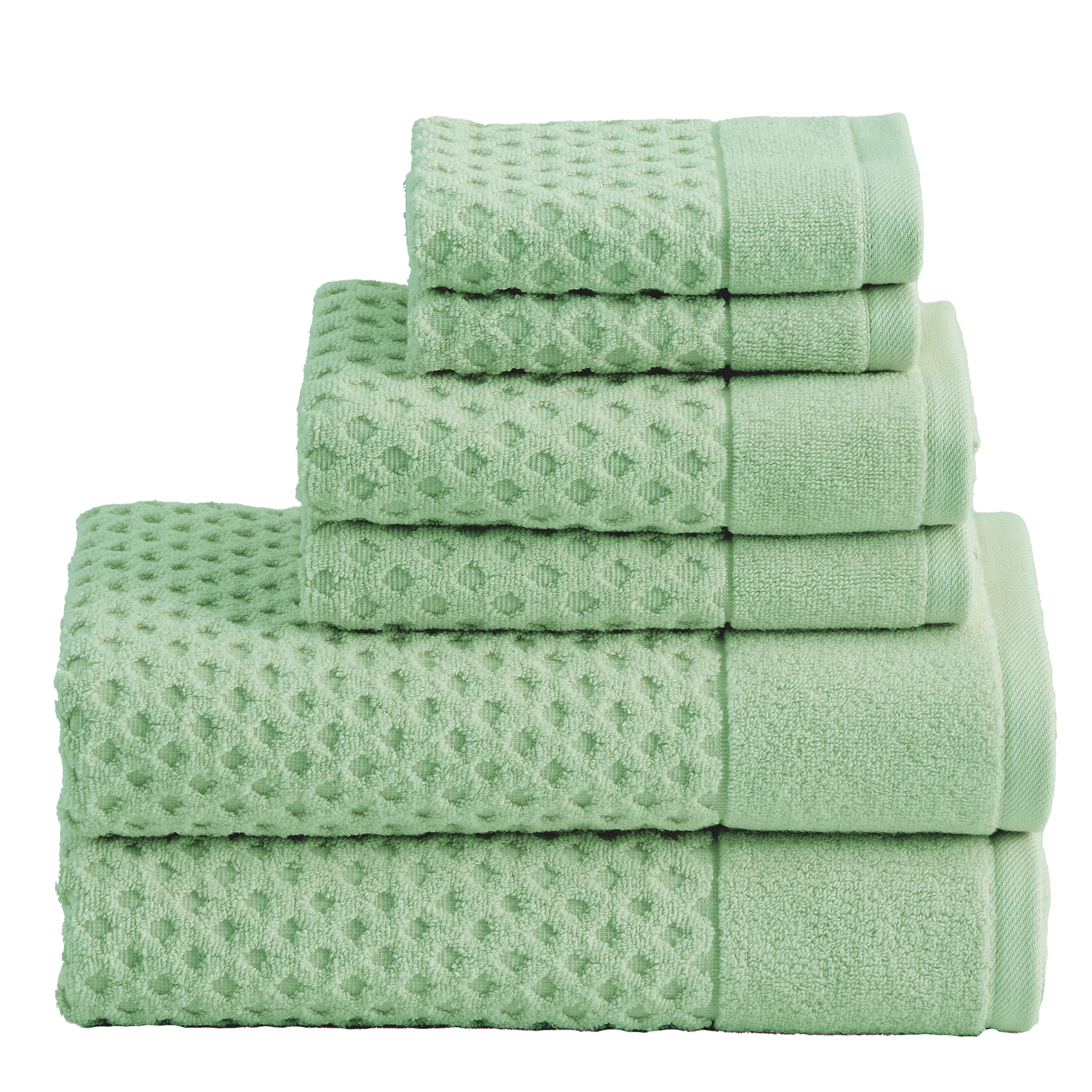 

Simple&Opulence Premium 100% Cotton Towel Set 6 Piece, Jacquard Soft Absorbent Towels for Bathroom, Hotel and Spa