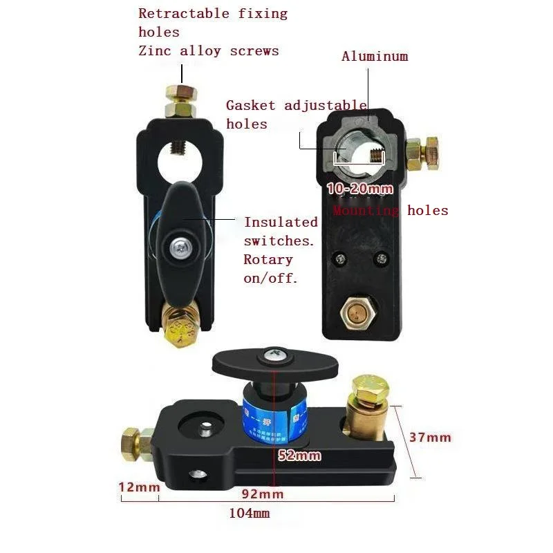 Isolatore di disconnessione batteria per auto Interruttore di interruzione 12V 24V Terminale batteria universale Interruttore anti-perdite Parti di