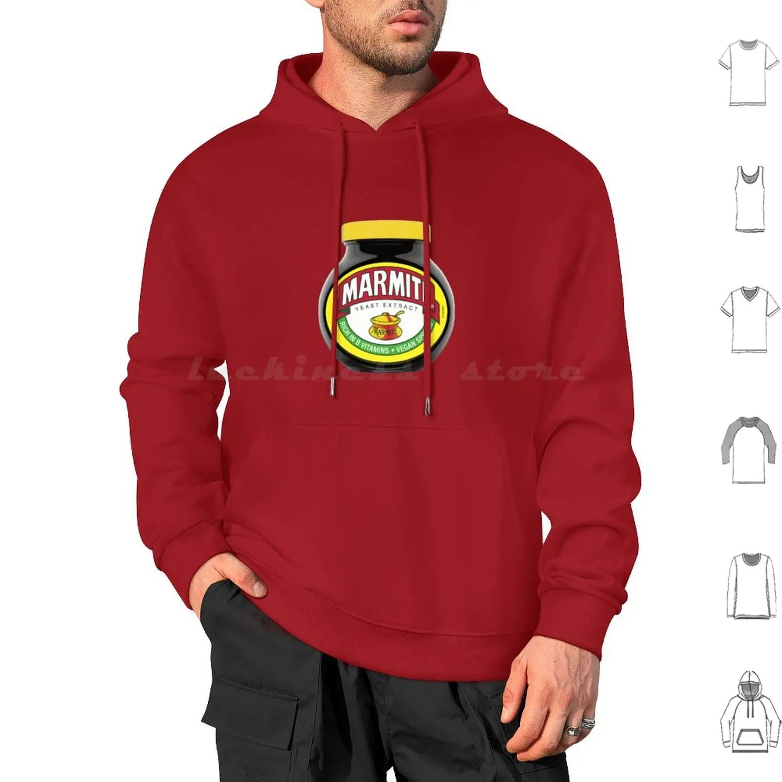 Marmite Jar Hoodies Long Sleeve Marmite Foodie Sarcastic Uk Europe European Union Sarcasm Pop Art Remainer Breakfast