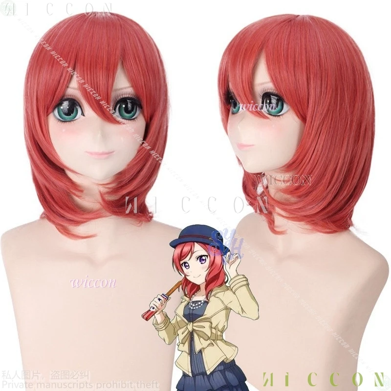 Mujer Maki Nishikino Cosplay Anime Game Lovelive Costume Bibi Group Kawaii Idol Red Cake Checkered Pattern Halloween Costumes Di