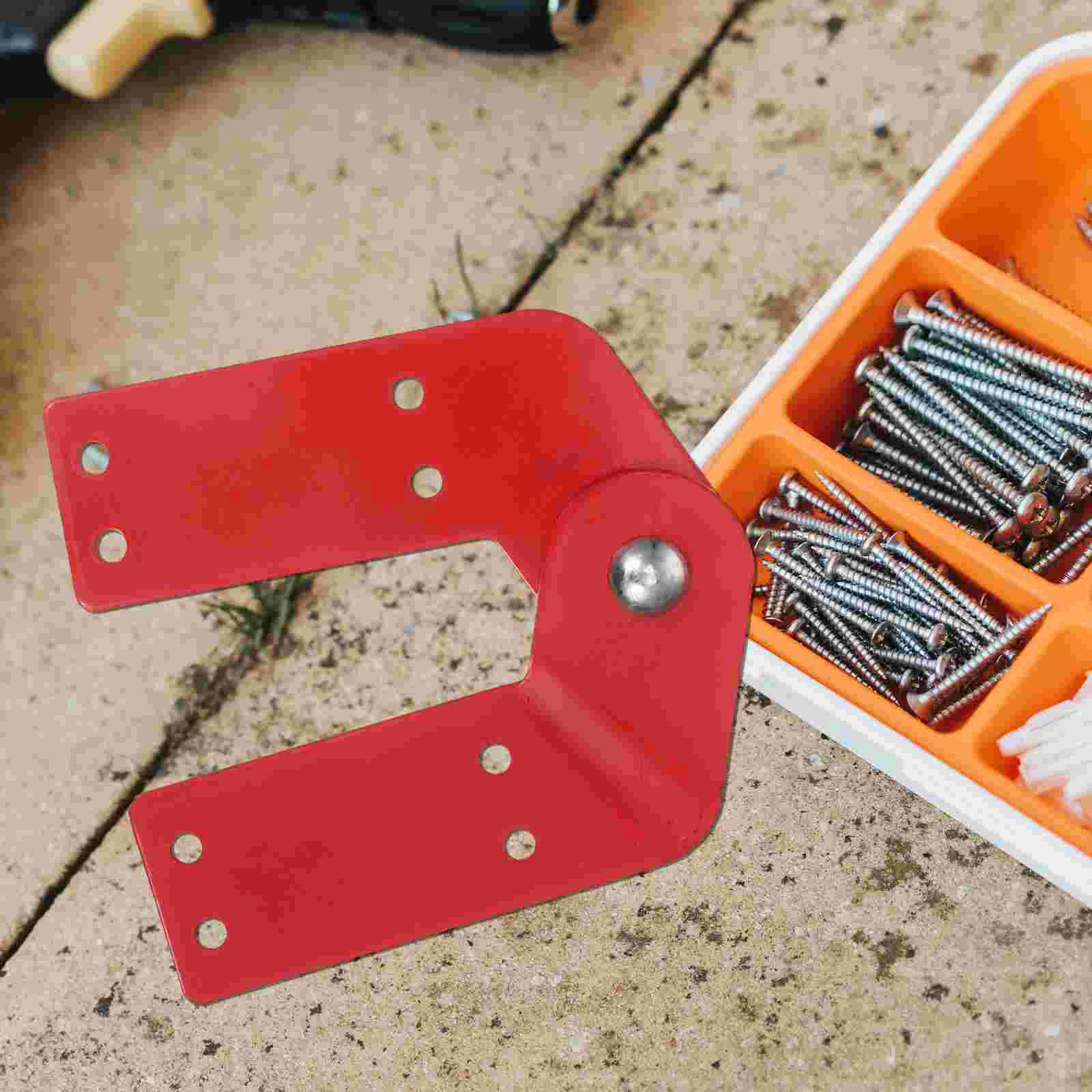 2 Pcs Kit Ladder Universal Accessories Hasp Hinge Replacement Step Suite Metal Hinges Attic Attachment Red Parts