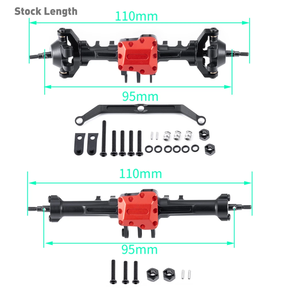 RCGOFOLLOW Aluminum Alloy Better Stability Front Axle For 1/18 Rc Front Axle Trx4m RC Car Part RC Car Accessories