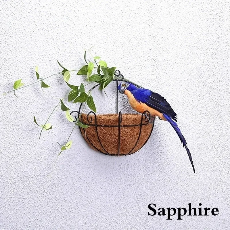 25/35cm Handmade Simulation Parrot Creative Feather Lawn Figurine Ornament Animal Bird Garden Bird Prop Decoration