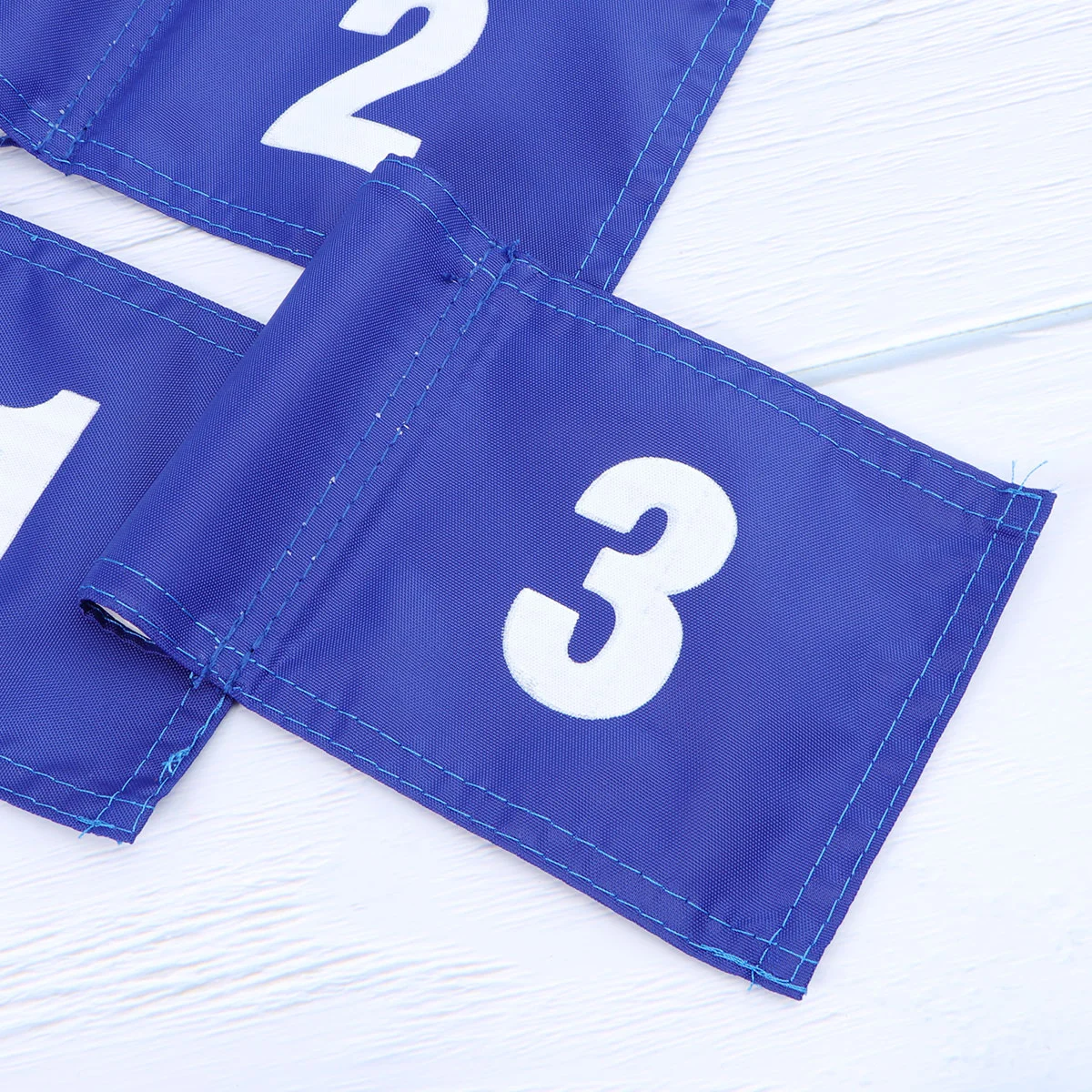 3pcs Practice Marking Flag Portable Training Flags (Blue, 12 x 18cm, Number 1, 2, 3 Style)