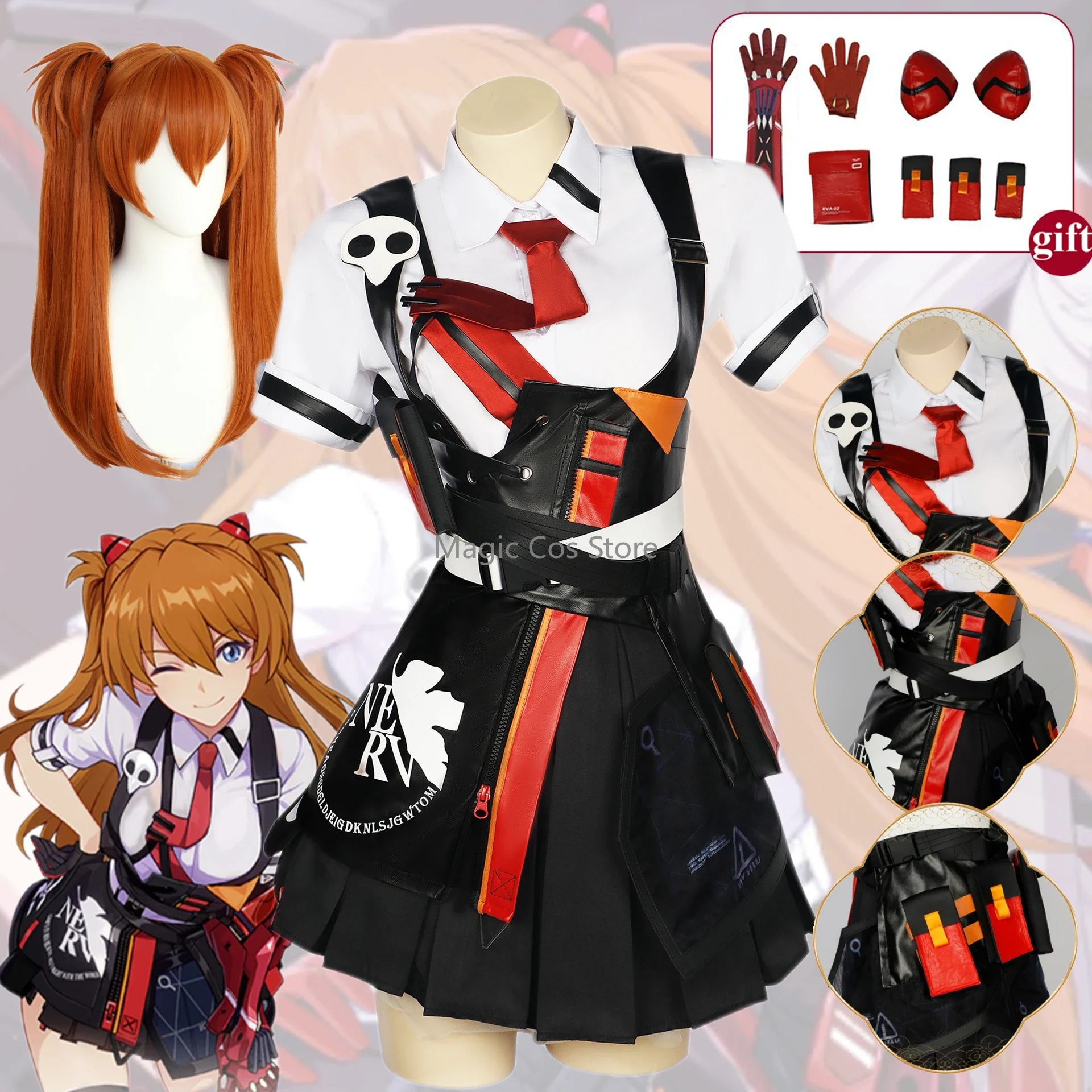 

Asuka Cosplay Costume Game Honkai Star Rail Cosplay Clothing Anime Asuka Langley Soryu Game Costume Suits Women disfraz mujer