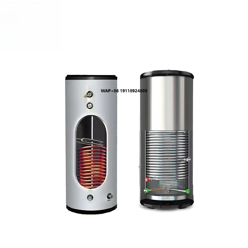 DT- 300L Multi-energy Water Tank Stainless Steel Solar Hot Water Heater Tank Dual  Coil Heat Exchangers