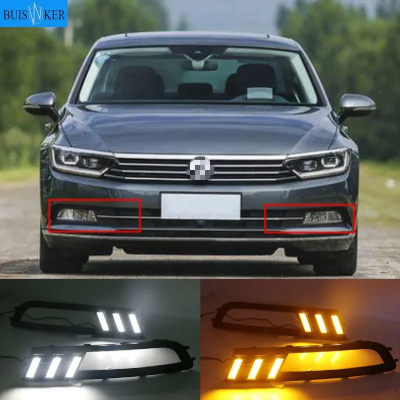 

2pcs LED DRL For Magotan led fog lamps daytime running light High brightness guide LED DRL For VW Magotan 2017-2019