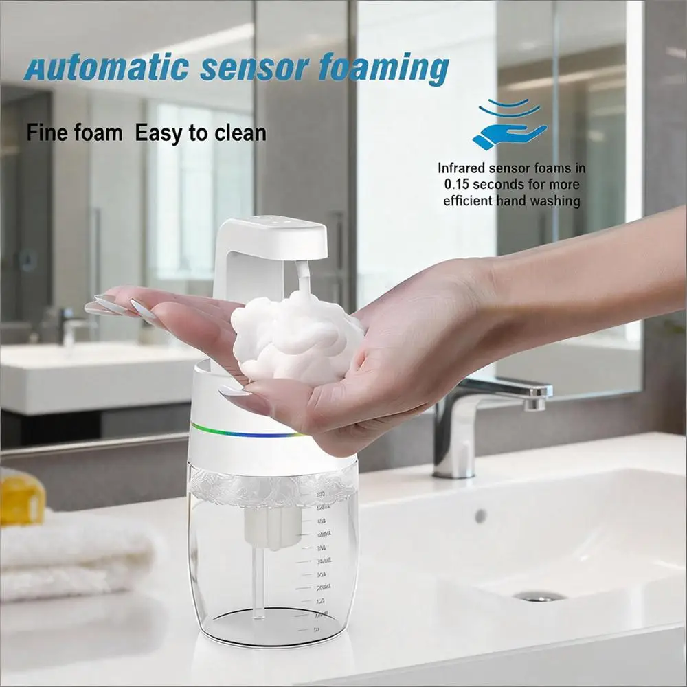 

Автоматический дозатор мыла, дыхательный светильник, 4-ступенчатый регулируемый дозатор лосьона, настенная умная ручная стиральная машина, зарядка через USB