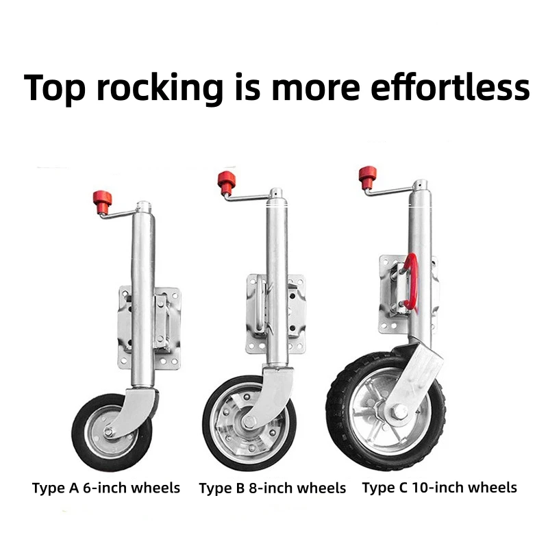 

Trailer Legs 6/8/10inch RV Trailer Jack Guide Wheel Front Bracket Front Jack Accessories RV Leg Guide Wheel Rubber Wheel