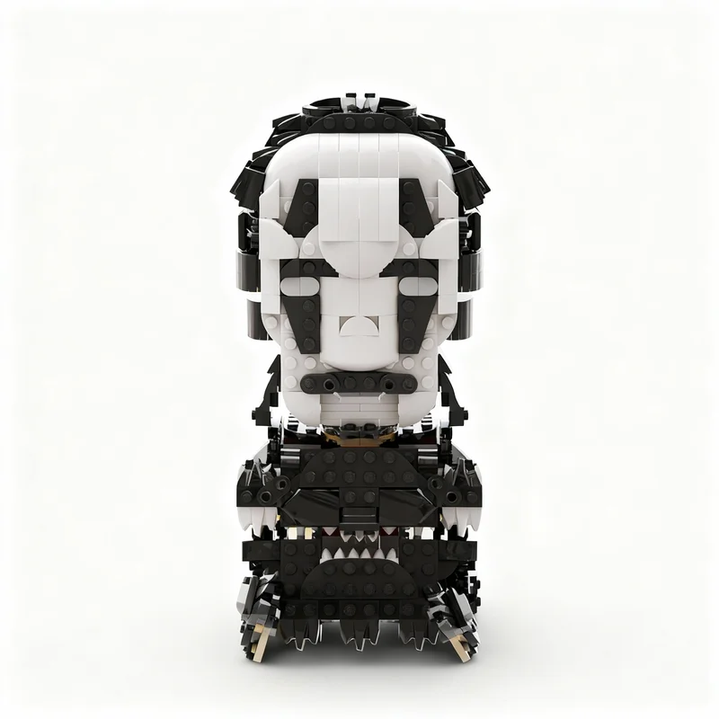 

392PCS MOC Creative Model No Face Eating 1ST Frog Technology DIY Assembly Building Blocks Display Birthday Gift Collection Set