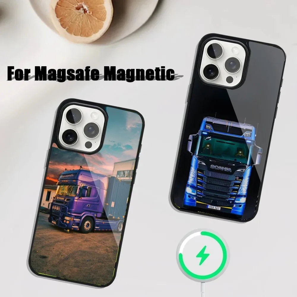 V8-Truck-SAAB-S Phone Case For iPhone 16,15,14,13,12,11,Plus,Pro,Max Mini Magsafe Magnetic Wireless Charging