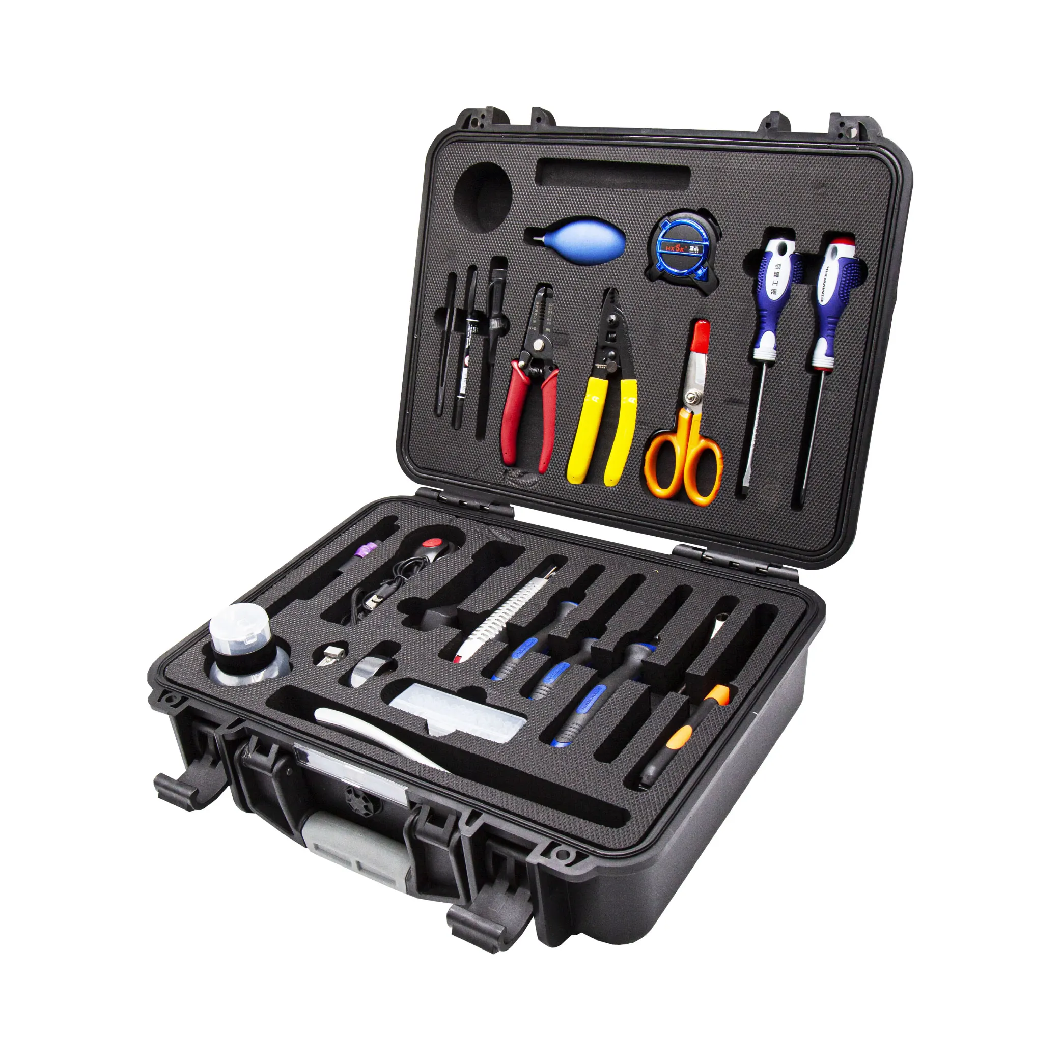 Professional equipment fiber optic tool box ftth tool kit fiber installation tools view 5