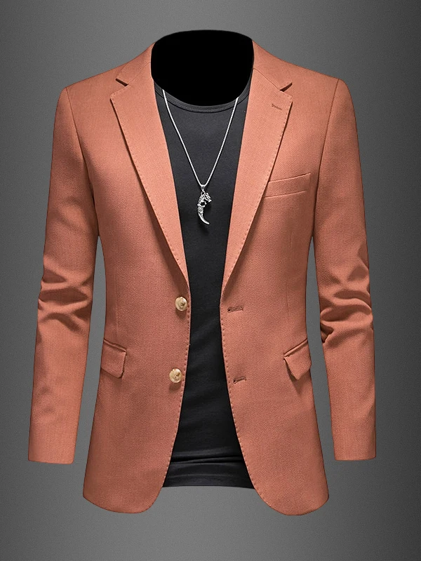 

Men's Slim Fit Double Slit Casual Suit Single Piece Top High End Business Spring Autumn Outerwear Fashionable Urban Style
