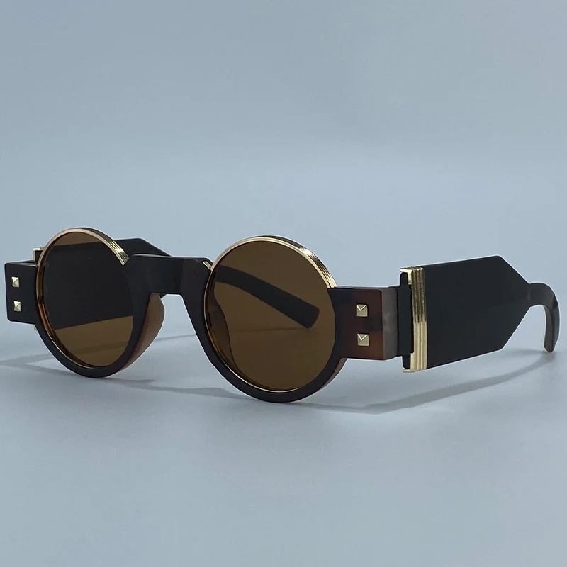 Kleine Runde Steampunk-Sonnenbrille für Herren 2026 Luxusmarke Y2K Punk Sonnenbrillen für Männer Retro Fahrbrille UV400 Schutz – Detail 15